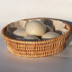 Geschirrssätze Home Decor Wicker Bread Basket Sundies Organizer Dekorative Aufbewahrung für dekorierte gewebte Desktop praktisch