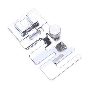 1Pc 25mm Domestic Sewing Machine Parts Foot Presser Foot Rolled Hem Feet Elastic Cord Band Fabric Stretch DIY Sewing Accessories