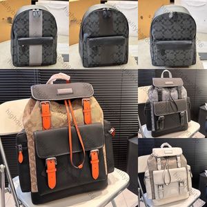 High quality designer bag Men and women backpack luxury schoolbag checkerboard print Zipper opening and closing Large capacity Cow leather fabric Laptop bag