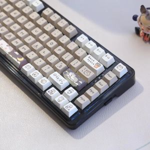 Аксессуары USLION 141KEYS GREYRAT Тема вишневой профиль PBT KeyCap DIY Комплект для 61/64/68/78/84/87/96/98/104/108 MX Переключатель Механическая клавиатура