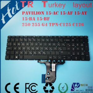 Keyboards New org US TR Turkey Laptop keyboard for HP Pavilion 15AC 15AF 15AY 15BA 15BF 250 255 G4 TPNC125 TPN C126 Series Black