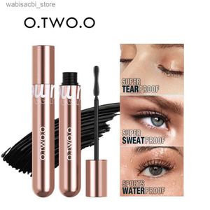 Mascara O.TWO.O 4d Silk Fiber Mascara Super Waterproof Curling Mascara Double-Curved Volume Eyelashes Extension Locks All Day Makeup L49