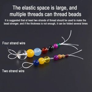 60m pärltråd stretchiga sladdarmband armband smycken gör sträng