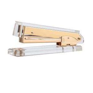 Cepler Clear Clear Gold Acrilic Stapler si adatta a una striscia completa di graffette standard