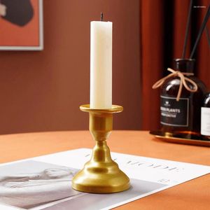 Titulares de vela simples Decoração de xícara de metal de mesa de velas duplos para casamento