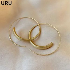 Stud Fashion Jewelry Thin Metal Wire Gold Color Hoop örhängen för kvinnor Kvinna Ny design Hot Selling Party Presenttillbehörq