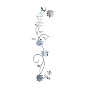 Väggklistermärken 3D akryl spegel blomma vingmural dekal hem vardagsrum dekor4418963
