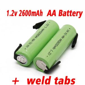 AA 1.2V 2600mAh Rechargeable Battery Ni MH Battery Green Shell Philips Electric Shaver Toothbrush With Welding Lug