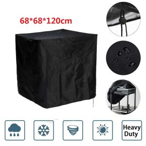 BBQ Cover Outdoor Staub wasserdichte Weber Grillabdeckung Regen Schutz Außengrill Cover BBQ Grill Schwarz