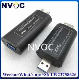 Small Form USB3.0 Optical Fiber Extender Transceiver, 1Port Mini USB3.0 till SM Duplex LC Optic Fiber Cabel Converter för trafik