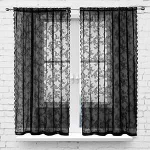 Vorhang attraktive extra weiche klassische Stil Blumen gemustert schiere Fenster Drape Polyester Spitzen Haushaltsvorräte