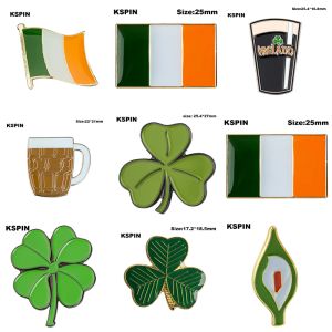 Ireland Clove Metal Badge Clove Badges Lapel Pins Pin Brooch for Gift and Cloth Decoration
