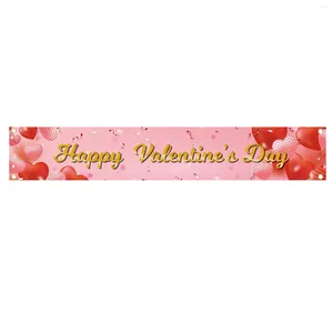 Party Decoration Valentine Theme Happy Valentines Day Po Props Polyester Cloth Banner Home Decor