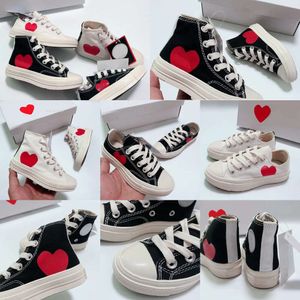 2024 New fashion kid shoes Designer Infant Kids Knit Play for Girl Boys Canvas Casual Shoes White Black Children Sneakers Baby Toddler Trainers Size 23-35