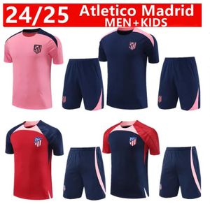 24 25 Atletico Madrids Traccettatura Maglie da calcio Morata Griezmann Joao Felix 2024 uomini Kids Atletico Atmosfera di addestra