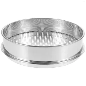 Decorative Flowers Soil Screen Sieve Fine Mesh Stainless Steel Home Kitchen Household Grading Round Food Sifter