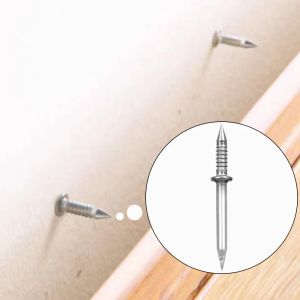 10/51/101pcs Cement Nails No Trace Non-Marking Double-Headed Nails Set Sturdy Rustproof Steel Nails for Skirting Thread Hardware