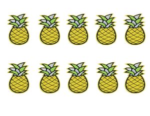 10PCS pineapple embroidery patches for clothing iron patch for clothes applique sewing accessories stickers badge on clothes iron 8534265