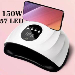 Suszarki 150 W 57 LAMPA LAMPA UV Profesjonalna lampa paznokci żelowa lampa paznokci inteligentna maszyna manicure z przenośnym wspornikiem