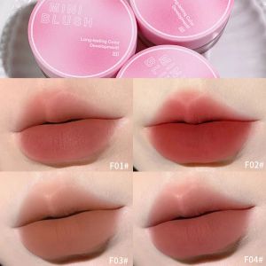 3 Colors Mousse Matte Canned Lip Mud Velvet Lipstick Lip Gloss Long Lasting Lip Balm Lip Glaze Women Lip Cheek Makeup Cosmetics