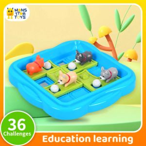 Kinder pädagogische Spielzeuge frecher Welpe Push Perlen -IQ Puzzle Toys Brettspiele Montessori Logical Denk räumliche Argumentation