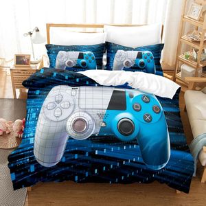 Set da letto per bambini videogiochi set stampano ragazzi concorrente concorrente controller di gioco di moda adolescente piumino con fili