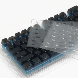 Accessori tastiera tastiera in bianco tastiera meccanica non incisione No Keycap per cambiare lettere laterali Mac Caratteri Adesivo PVC Facile da strappare