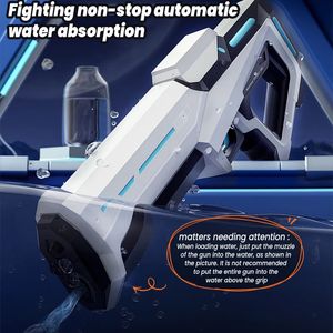 Full Elektrisk automatisk vattenförvaring Gun Portable Children Summer Beach Outdoor Fight Fantasy Toys for Boys Kids Game 240407