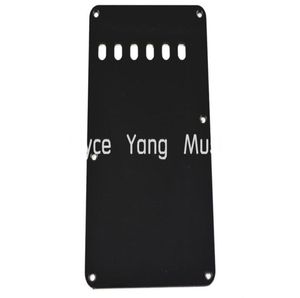 Black White 1 PLY Electric Guitar Back Plate Tremolo Cover 6Hole For Fender Strat Style Electric Guitar Pickguard 9007360