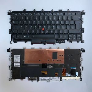 Охватывает черную клавиатуру UI Blacklit для ThinkPad X1C X1 Carbon 4th Gen 2016 Mute непревзойденная реакция на типирование