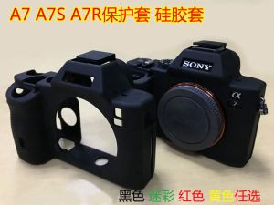 Anslutningar mjukt silikonkamerafodral för Sony A7R A7S A7 gummibostnadskroppsskåp