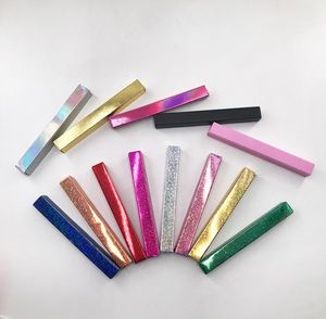 Ganze leere holographische Boxen weiche Box für Selfadhesive Liquid Eyeliner Stift benutzerdefinierte Handelsbezeichnung Buntes glitzernde Verpackung4374759