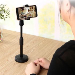 Akıllı telefon için hafif masaüstü tripod, telefon sahibi ile telefon sahibi evrensel ayarlı selfie çubuk stant braket işkembe