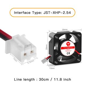 TWOTREES 3D Pinter Parçaları 3010 FAN 30MM 30X30X10MM 12V 5V 24V 2PIN DC Soğutucu Küçük Soğutma Fanı DIY Reprap J-Head Hotend