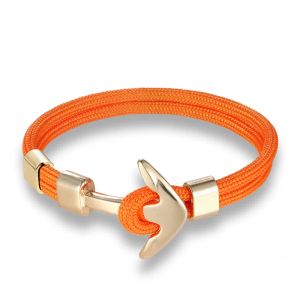 Großhandel Anker Armbänder Männer Doppelstrang Nautische Überlebenseil Paracord Armband Frauen Sport Schnalle Sommer Beach Schmuck Schmuck