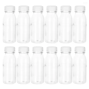 Bowls 12 Pcs Plastic Juice Bottle Drink Terrarium Packaging Beverage Transparent The Pet Travel Sub Packing