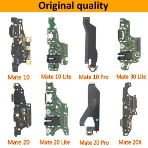 100％オリジナルUSB充電ポートコネクタボードパーツFLEX CABLE FOR HUAWEI MATE 9 10 20 30 LITE PRO CHARGER交換部品