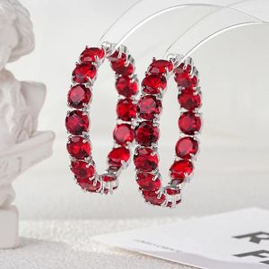 Orecchini a cerchio Senyu Fashion rotondo rotondo zirconia cubica Hoops Big Circle Luxury Women Party CZ di alta qualità CZ per il matrimonio 2024