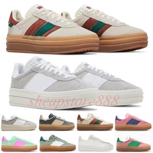 2024 Novos sapatos ousados designer sapatos mulheres casuais folhas de bordo cinza branco magia bege feminino treinadores og colegial tênis esportivos de caminhada verde com caixa