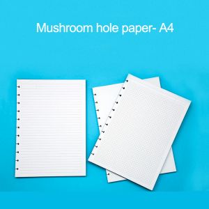 Записные книжки от Thenon A4 Mushroom Holes Planner Planner Refill Disc Ring Ringbook Filler бумага пустая линия сетки.