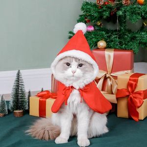 犬のアパレルファンペット1 PCペット猫暖かい綿服クリスマスエルク居心地の良いお祝いのベスト冬のマッチ