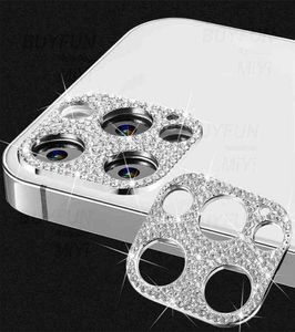 Tampa do protetor da lente da câmera de diamante para iPhone13 Pro Max AIFON iPhoen iPhone 13 Promax Mini Metal Protective Ring Coque Fundas H117376949