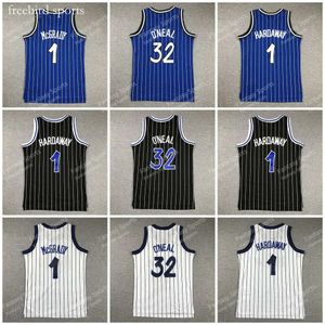 Kids Men 32 Shaq Oneal Basketball Jerseyss Penny McGrady Blue Black Black Retro Męs Młodzieżowe Jersback Ed Ed