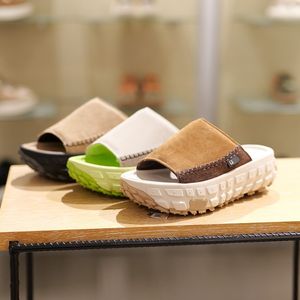 Designer Sandals Women Sandale Slifors Slides Slipt Shoes Platform Slipping Real Leather Classic Women Outside With Box Ammage di qualità