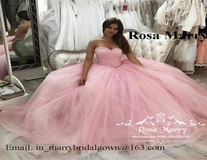 Różowa maskarada słodka 16 sukienki Quinceanera 2020 Suknia balowa