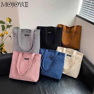 Shoulder Bags Women Corduroy Handbag Purse Large Capacity Tote Casual Multifunctional Reusable Grocery