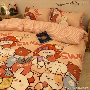 Sängkläder sätter anime sängöverdrag för Matr King Bed Game Däcke Cover Family Single Bedstrast Child Girl Of Linen