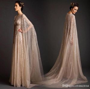 Custom Made Lebanon Personalized Crystal Arabic Evening Wear With Long Sleeve Abaya Dubai Kaftan Moroccan Dresses Evening Dresses4622697