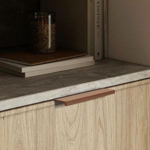 Morandi färg dold handtag för möbler kök skåp drar aluminiumlegering garderober skåp långa handtag byrålådan knopp