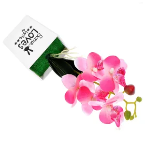 Dekorative Blüten Gefälschte Tischplattenkunstkunst Dekoration Simuliertes Kunststoff -Kunststoff -Simulationsmotten Orchidee